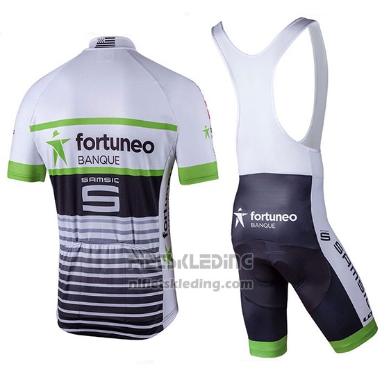 2018 Fietskleding Fortuneo Samsic Wit Korte Mouwen en Koersbroek